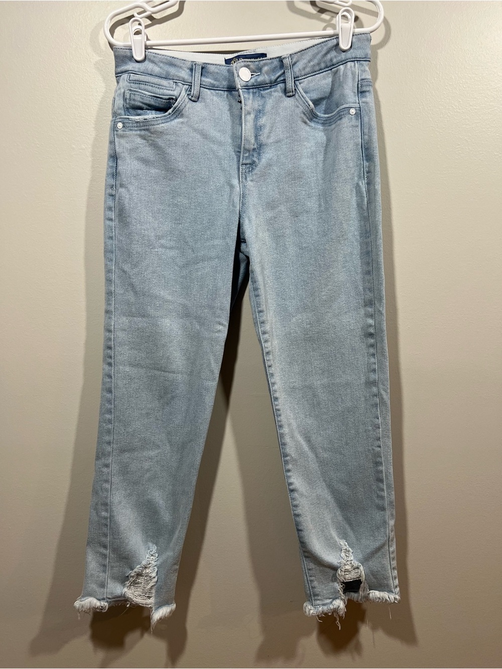 Democracy Ab Solution Light Blue Distressed Ankle Jeans Size 6